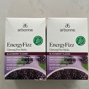 2 unopened boxes of blackberry fizz